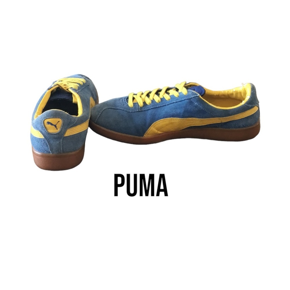 PUMA Suede Sneakers | Blue Yellow | Men’s 10